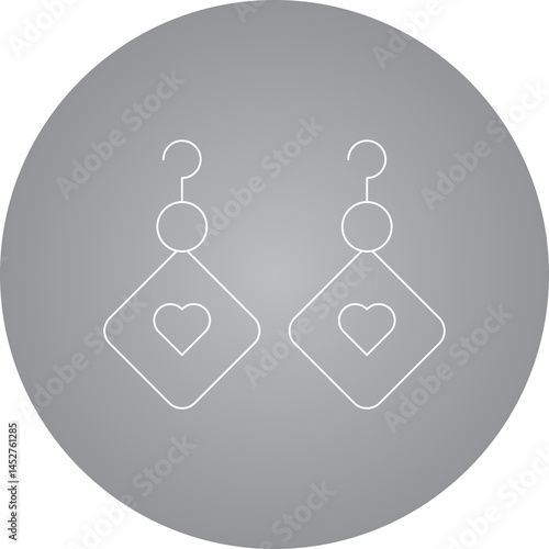 Ear rings icon single vector illustration