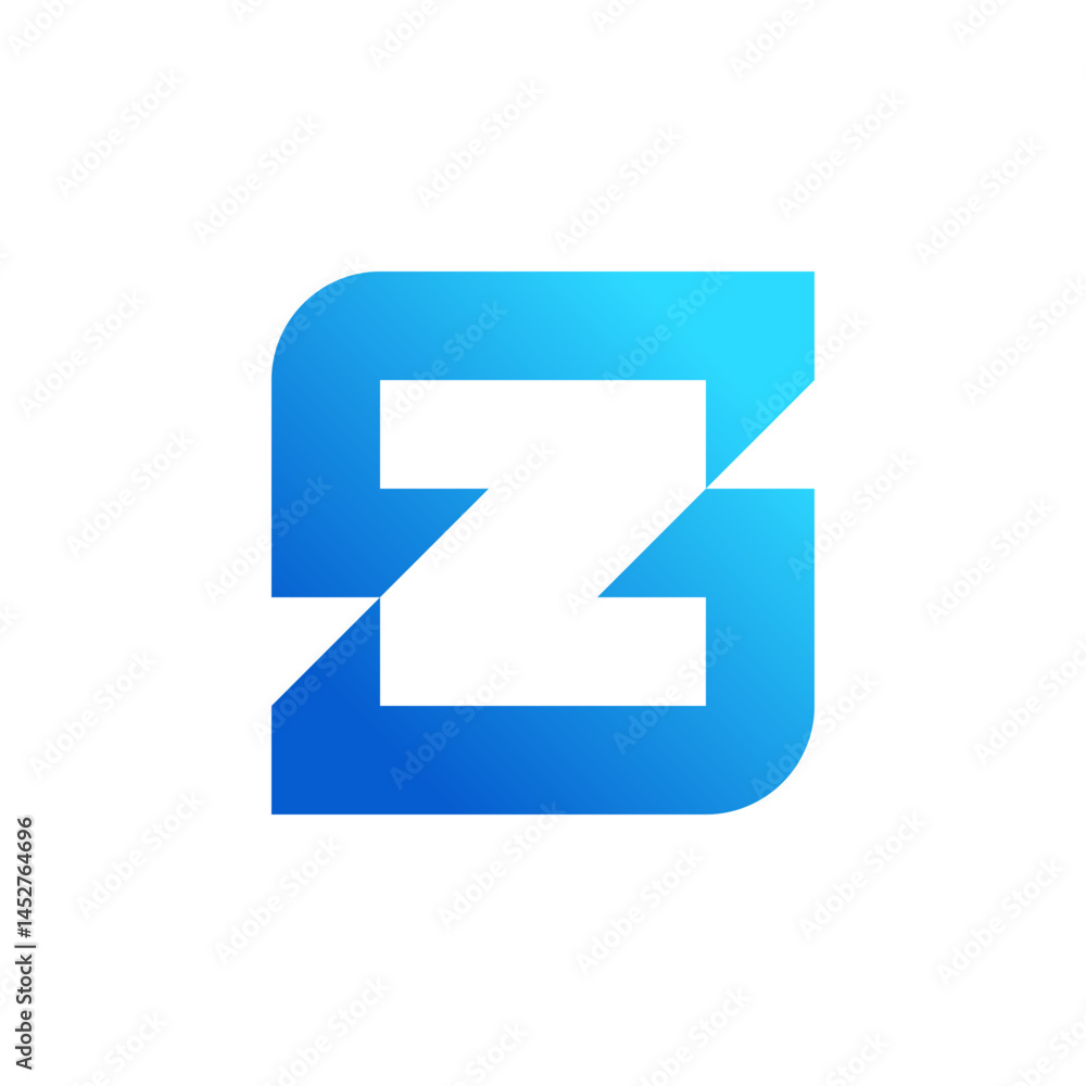 Blue gradient “S Z” logo with diagonal cut. Blue gradient “S Z” logo with diagonal cut.