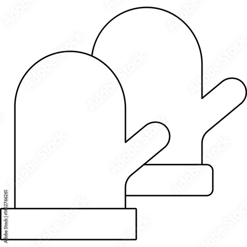 Gloves icon single vector illustration