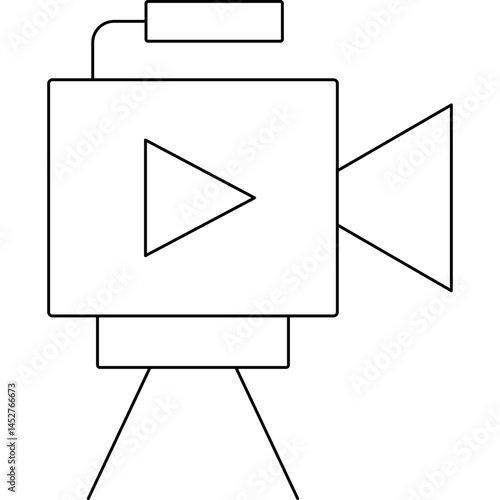 Video cam icon single vector illustration