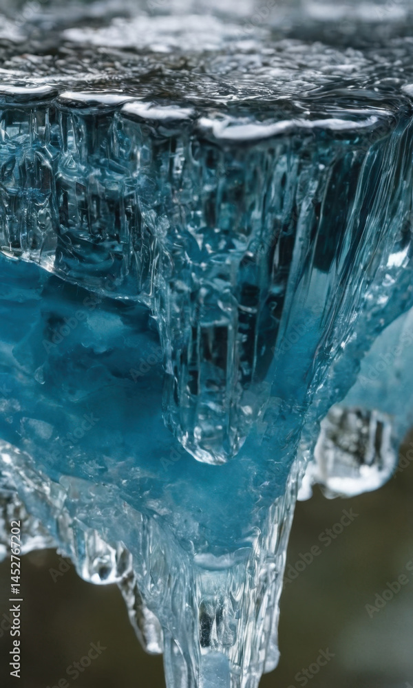 A close-up shot of ice on a table, perfect for using in winter-themed designs or as a visual element