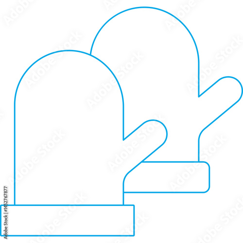 Gloves icon single vector illustration