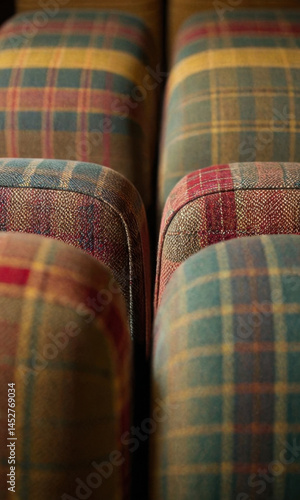 Obraz na płótnie A pair of couches sitting in a modern living room setting w salonie