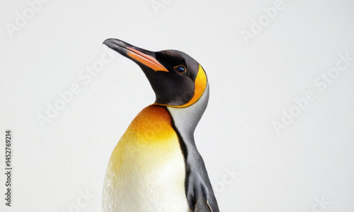 Obraz na płótnie A close-up shot of a penguin against a clean white background w salonie