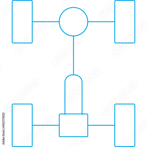 Car frame icon single vector illustration
