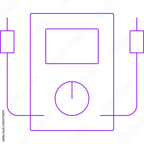 Voltmeter icon single vector illustration