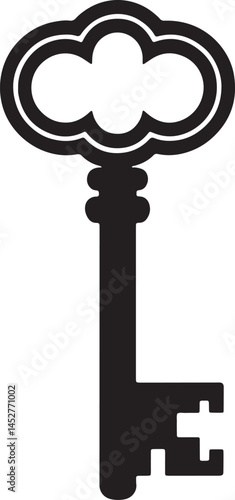 Old key vector icon