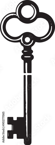 Old key vector icon