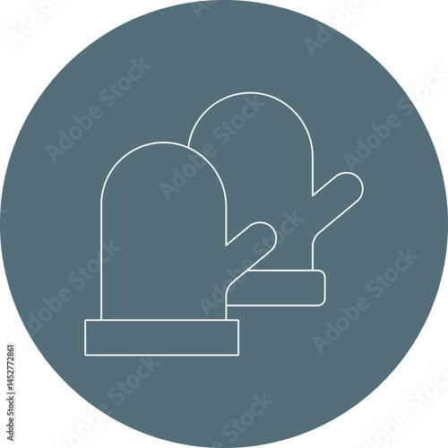 Gloves icon single vector illustration