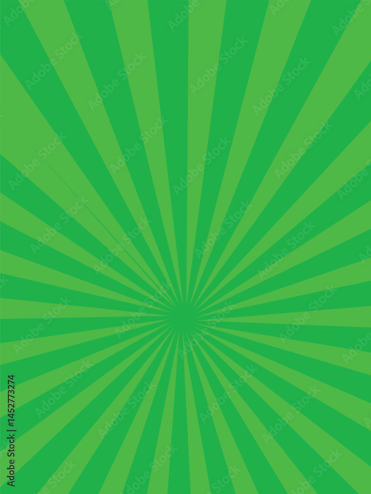Green sun rays background with halftone. Cartoon funny retro pattern strip mock up. Green sun rays background with halftone. Cartoon funny retro pattern strip mock up.