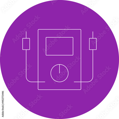 Voltmeter icon single vector illustration