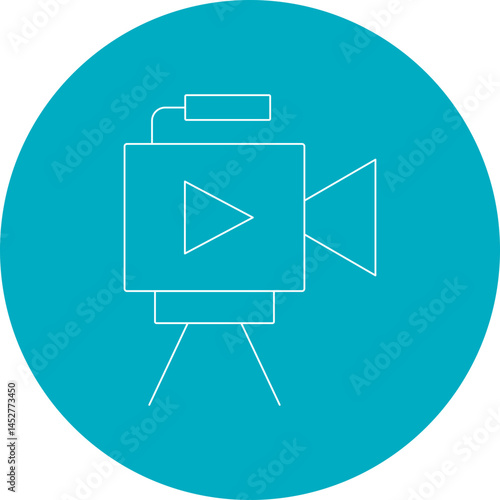 Video cam icon single vector illustration