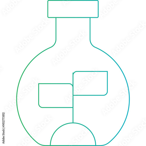 Flask icon single vector illustration