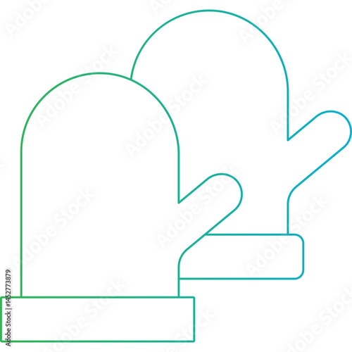 Gloves icon single vector illustration