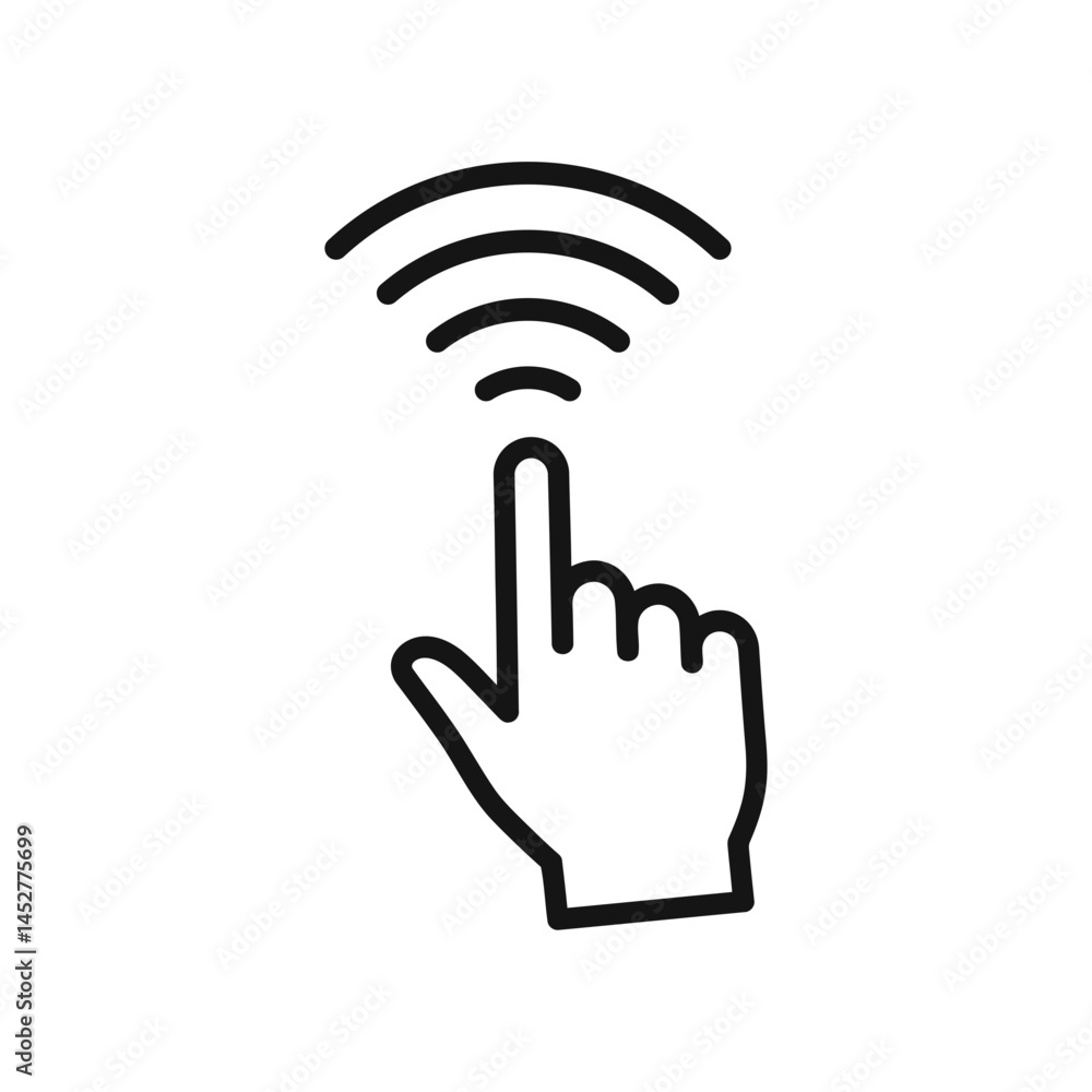 Hand click or pointer vector icon Hand click or pointer vector icon