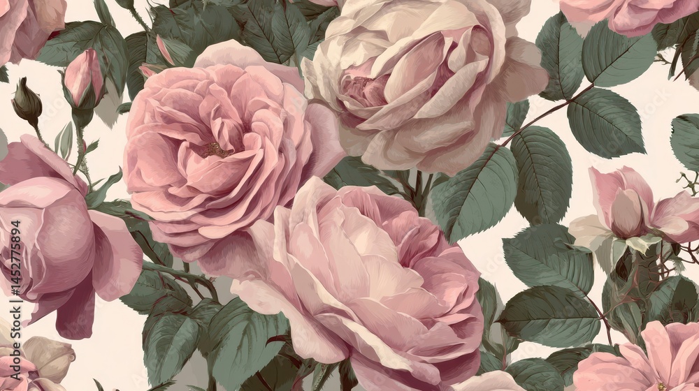 Obraz premium Elegant Pink Rose Petals