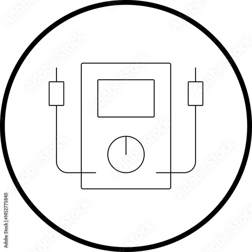 Voltmeter icon single vector illustration