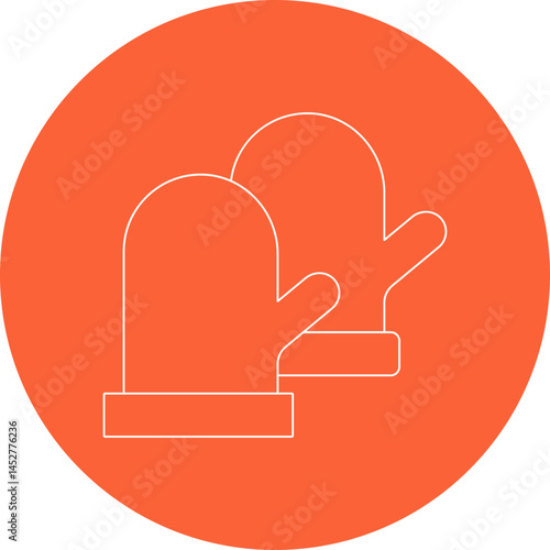 Gloves icon single vector illustration