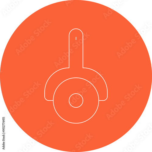 Pizza cutter icon single vector illustration