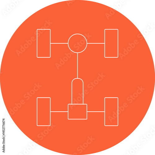 Car frame icon single vector illustration