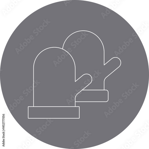 Gloves icon single vector illustration