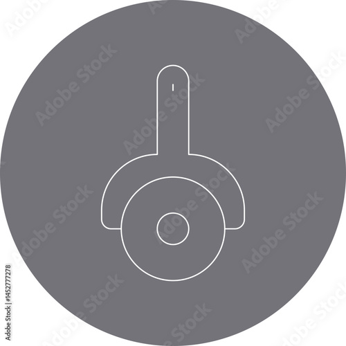 Pizza cutter icon single vector illustration