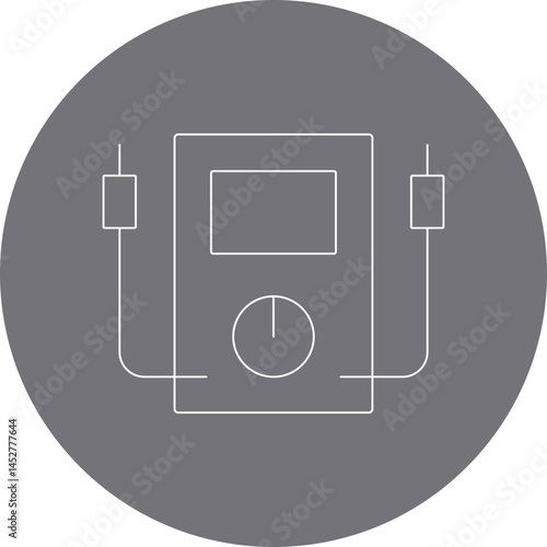 Voltmeter icon single vector illustration