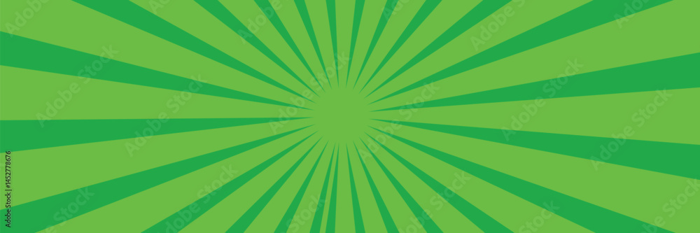 Fototapeta premium Abstract sun ray green star burst background. Green sun burst background.