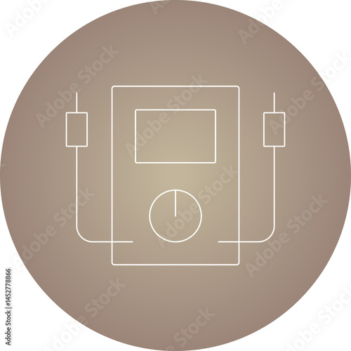 Voltmeter icon single vector illustration