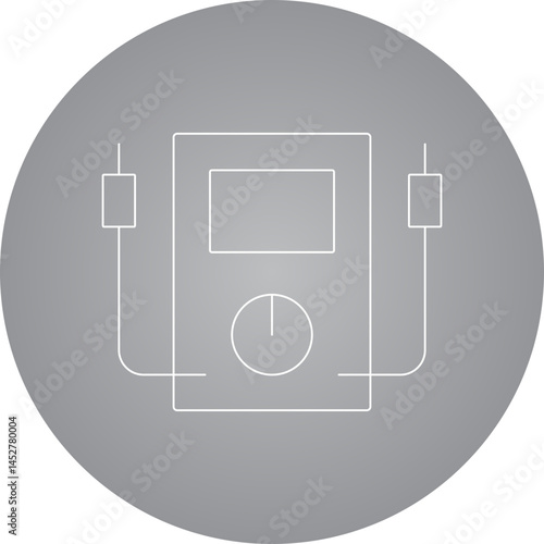 Voltmeter icon single vector illustration