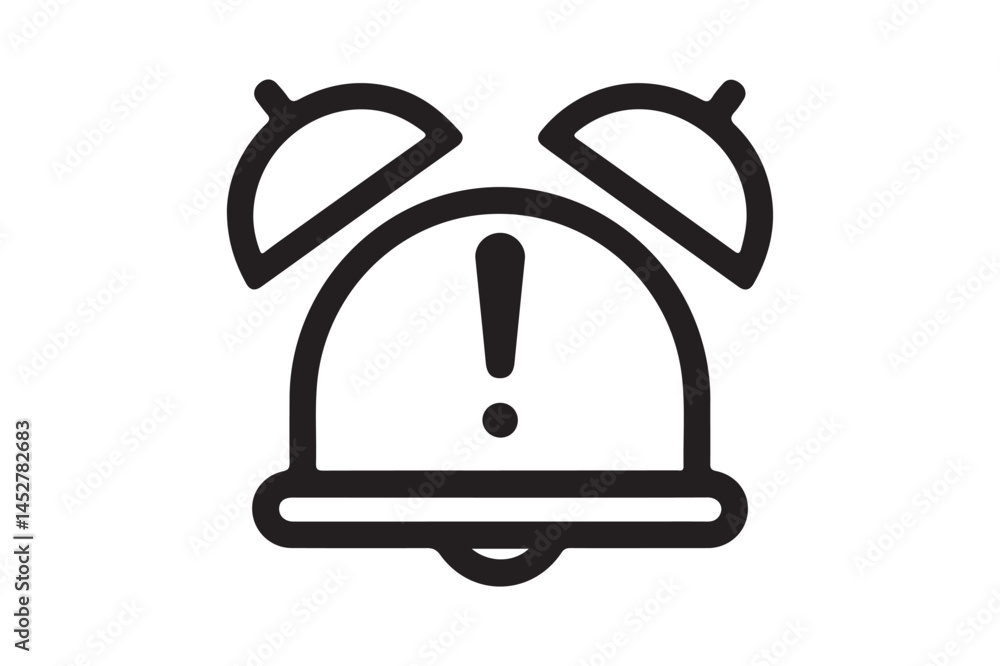Obraz premium Alarm Alert Icon SVG Exclamation Mark Bell Warning Sign Clipart