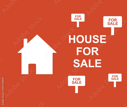 simple house for sale background design