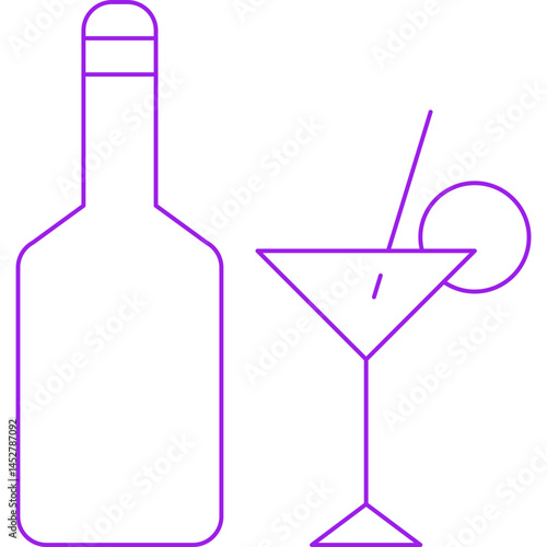 Cocktail icon single vector illustration