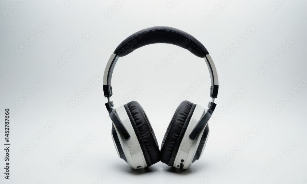 A pair of headphones stacked on top of each other, possibly indicating disuse or abandonment A pair of headphones stacked on top of each other, possibly indicating disuse or abandonment