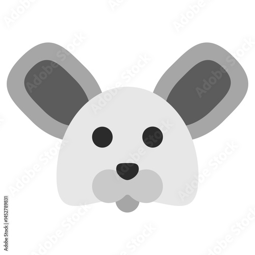 Mouse Flat Design Icon, Animal Flat Design Icon Symbol