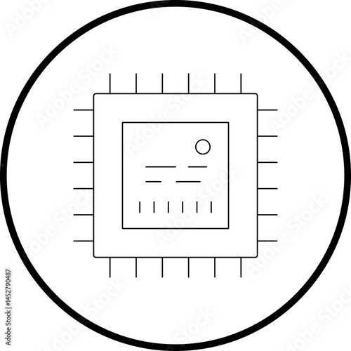 CPU icon single vector illustration