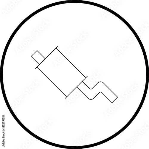 Silencer icon single vector illustration