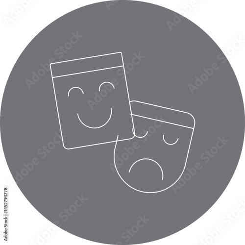Mask icon single vector illustration