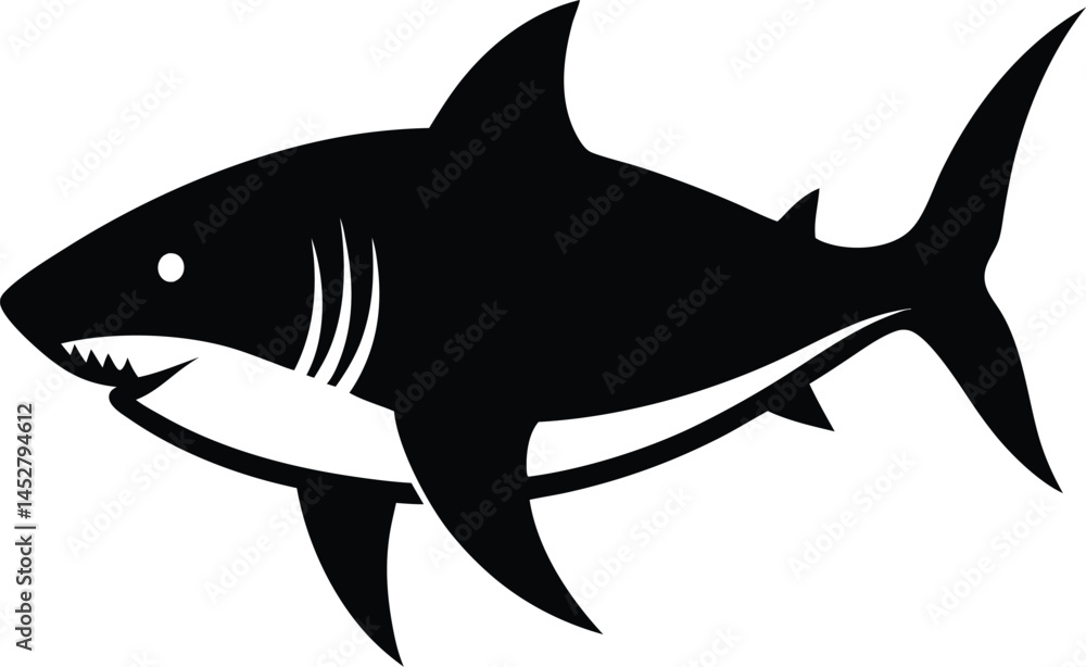 Obraz premium shark silhouette