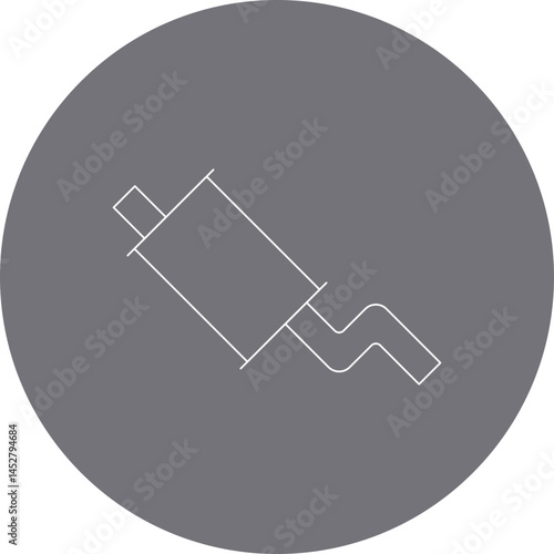 Silencer icon single vector illustration