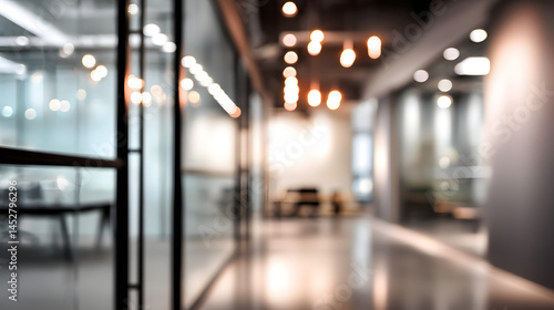 Wallpaper Mural Blurred office interior scene modern workspace digital photography contemporary environment Torontodigital.ca