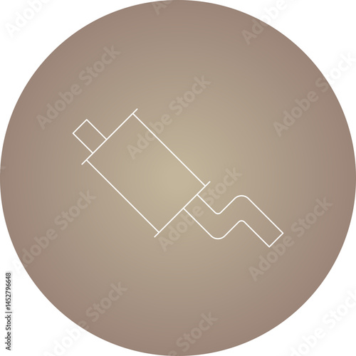 Silencer icon single vector illustration