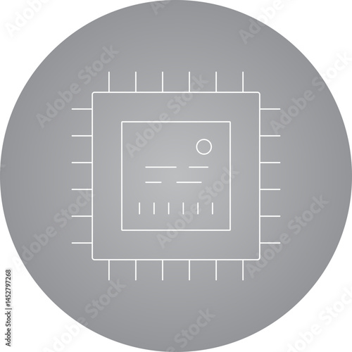CPU icon single vector illustration