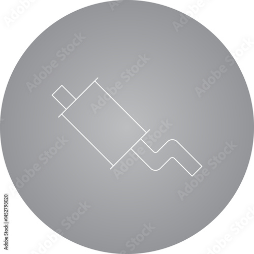 Silencer icon single vector illustration