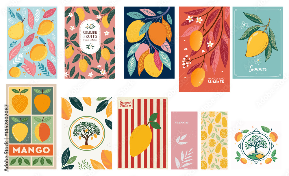 Mango Art Collection: Diverse Styles for Posters, Backgrounds & Cards Mango Art Collection: Diverse Styles for Posters, Backgrounds & Cards