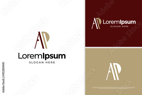 Elegant A and P letter logo design concept. Elegant logo vector template for hospitality business