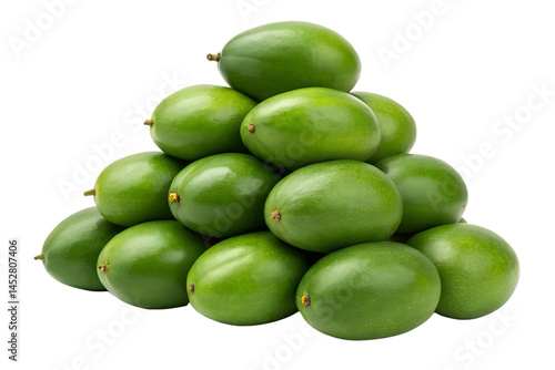 Wallpaper Mural Group of green watermelons stacked in pyramid formation isolated on black background Torontodigital.ca