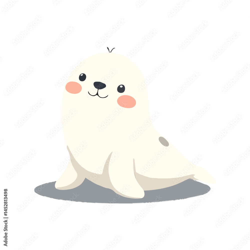Adorable Little Arctic Seal Illustration Adorable Little Arctic Seal Illustration