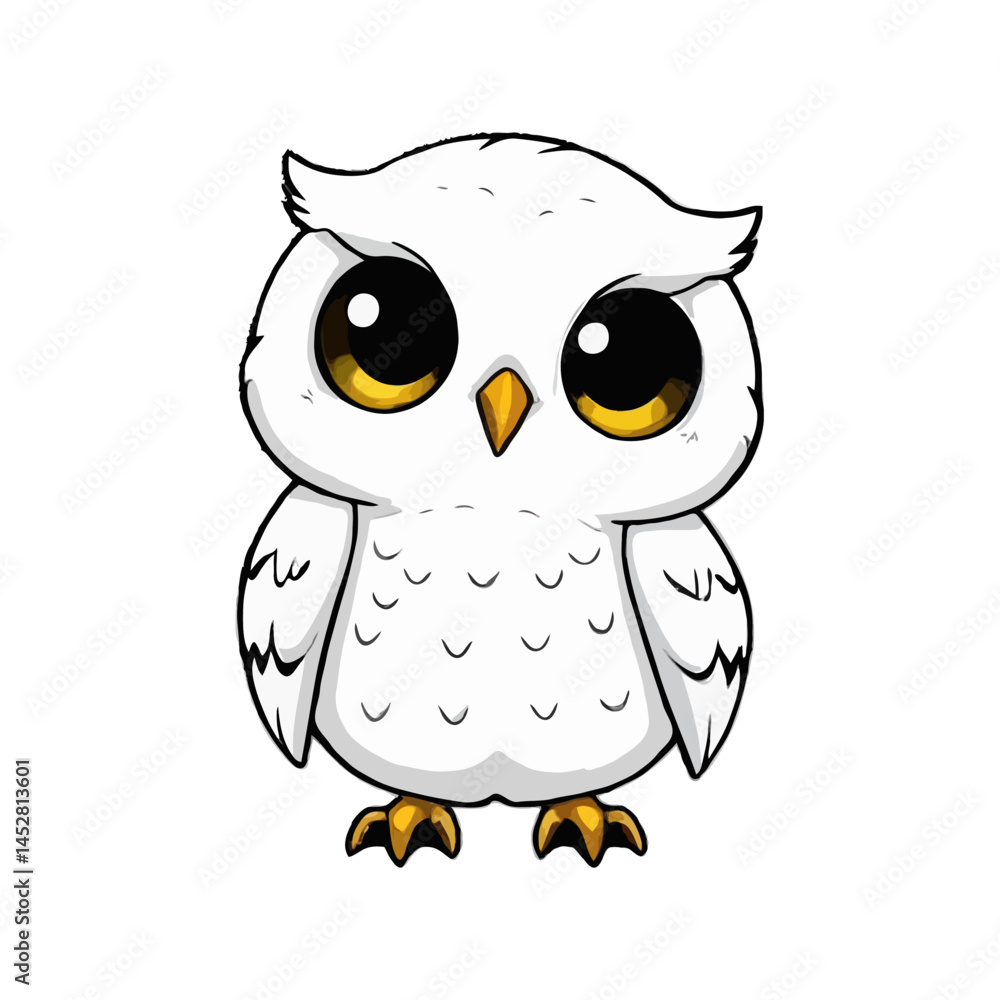 Obraz premium Cute, Contoured Arctic Owl Design