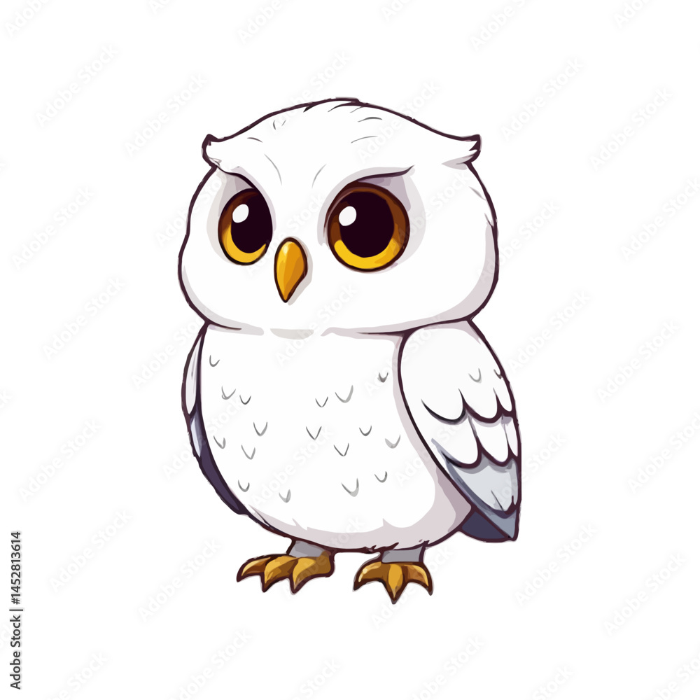 Obraz premium Cute, Detailed Arctic Owl Illustration